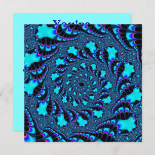 Convites Teal Whirlpool Spiral