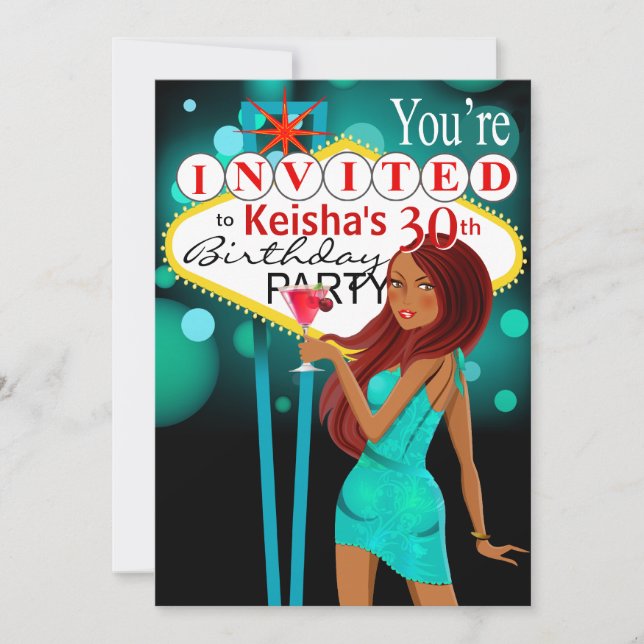 Convites Teatro do aniversário de 30 anos de Las Vegas (Frente)