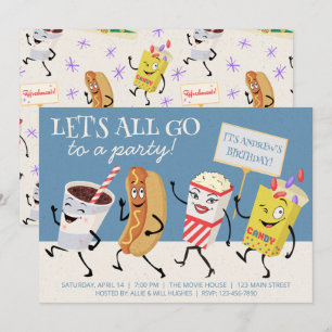 Convites Teatro Retrô Vamos Todos a uma Festa