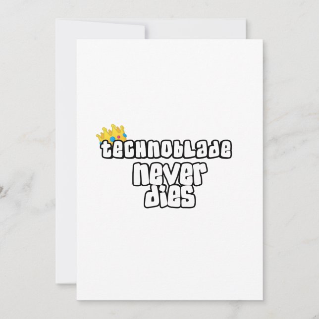 Convites Technoblade Nunca Morre (Frente)