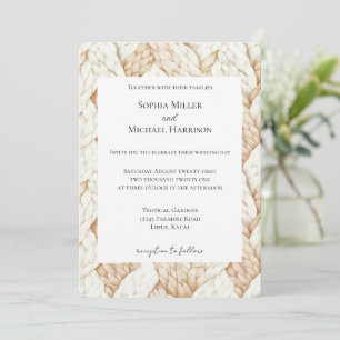 Convites Tecido Bege Creme Aconchegante Casamento