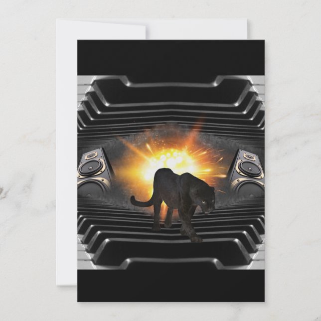 Convites teclado DJ da discoteca clube Panther Deejay (Frente)