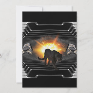 Convites teclado DJ da discoteca clube Panther Deejay