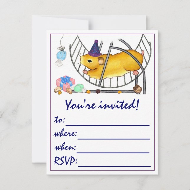 Convites Ted, o hamster (Frente)