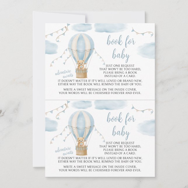 Convites Teddy Bear Adventure aguarda o Livro de Chás de fr (Frente)