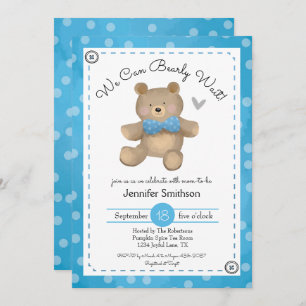 Convites Teddy Bear Baby Shower