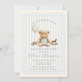 Convites Teddy Bear Baby Shower Invitation