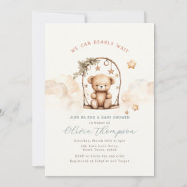 Convites Teddy Bear Baby Shower Invitation