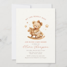 Convites Teddy Bear Baby Shower Invitation