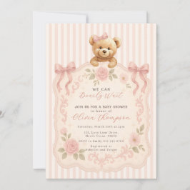 Convites Teddy Bear Baby Shower Invitation