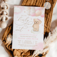 Teddy Bear Balloon Girl Barly Chá de fraldas de Es
