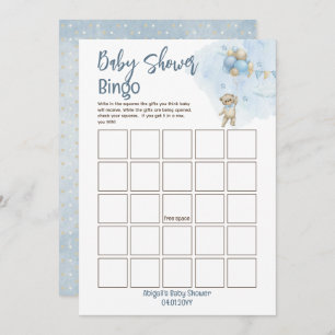 Convites Teddy Bear Balões Bearam Chá de fraldas de Espera 