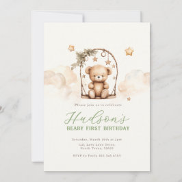 Convites Teddy Bear Birthday Invitation