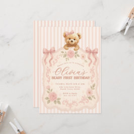 Convites Teddy Bear Birthday Invitation 