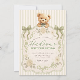 Convites Teddy Bear Birthday Invitation