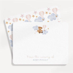 Convites Teddy Bear & Hot Air Balloon, do berçário de