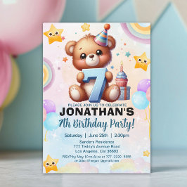 Convites Teddy Bear Kids Birthday 7