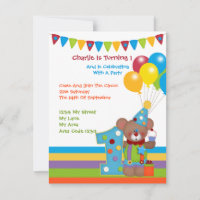 Teddy Bear Palhaço Primeira Festa de aniversário