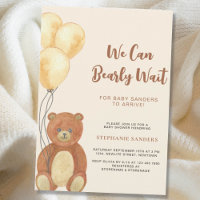 Teddy Bear Podemos Esperar Chá de fraldas De Balão