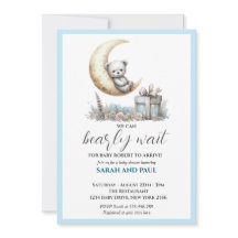 Teddy Blue Bear We Can Bearly Wait 