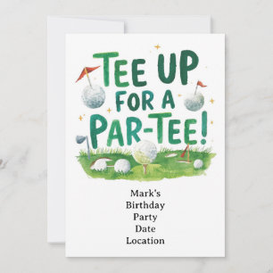 Convites Tee de golfe para Par Tee Golfer Party