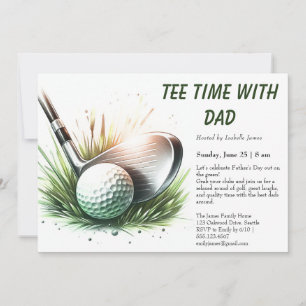Convites Tee Time com o Papai Edição Dia dos Pais Festa de