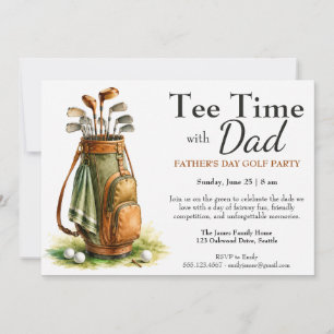 Convites Tee Time com o Papai Edição Dia dos Pais Festa de