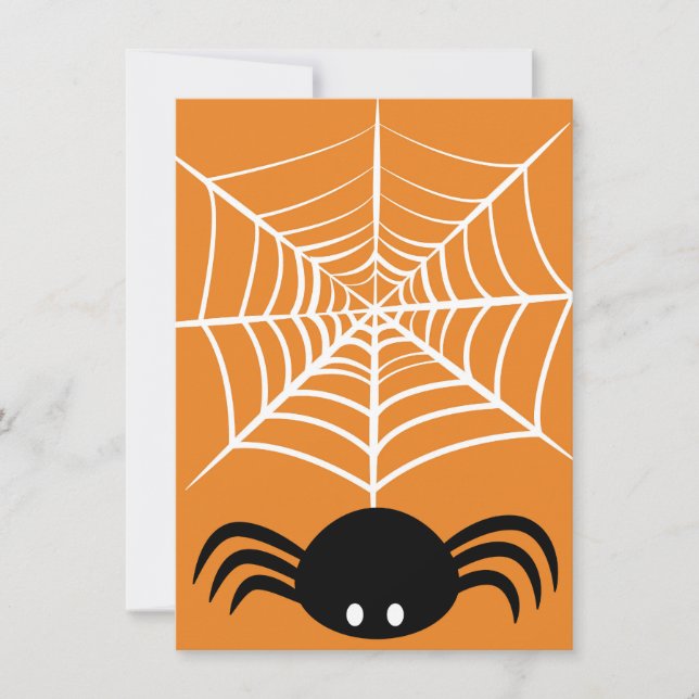 Convites Teia de Aranha de Halloween (Frente)