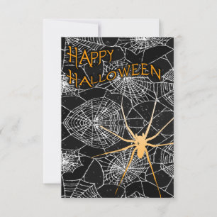 Convites teias de aranha de halloween felizes