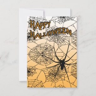 Convites teias de aranha felizes do Dia das Bruxas