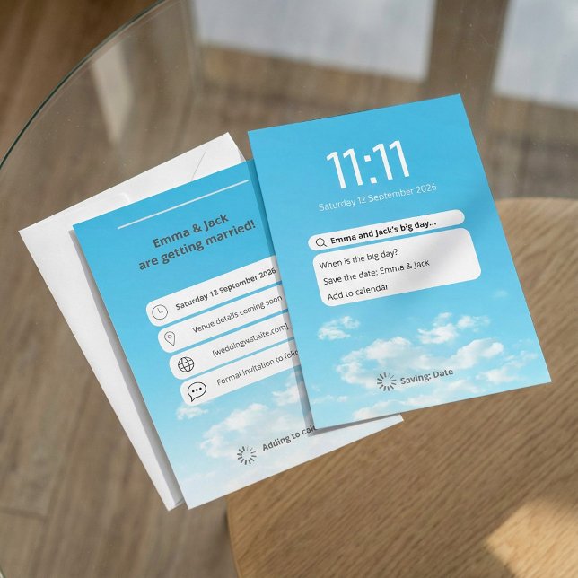 Convites Tela Engraçada de Bloqueio por Telefone salve a da (Funny Phone Lock Screen save the date Invitation)