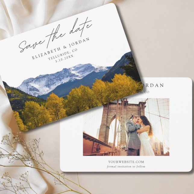 Convites Telluride Wedding Colorado Salve a Data (Telluride Wedding Colorado Save the Date Invitation
)