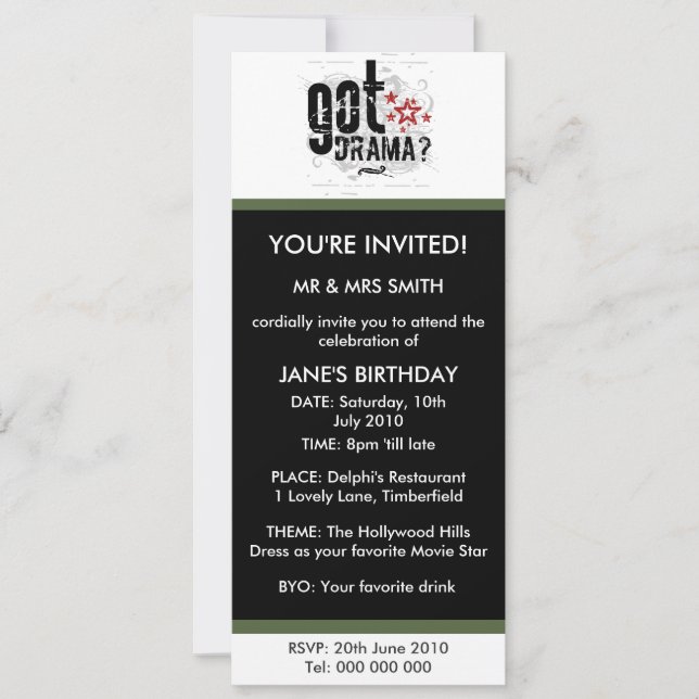 Convites Tem Drama? (Frente)