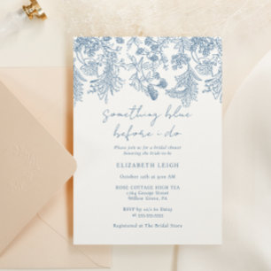 Convites Tema Algo Azul Antes Que Eu Faça Chá de panela