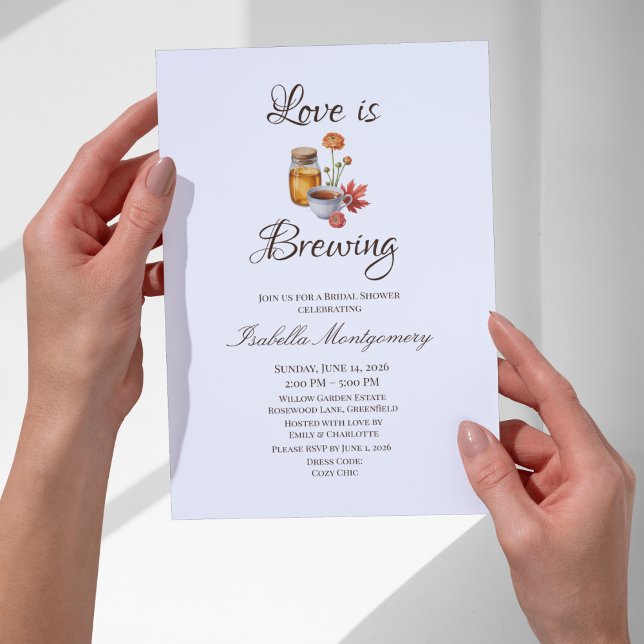 Convites Tema Amor Está Fermentando (Love Is Brewing Theme Invitations
)