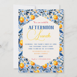 Convites Tema Azul e Limão 