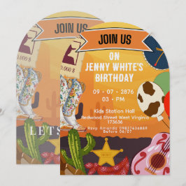 Convites Tema Cowboy Cowgirl