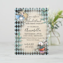 Tema da Alice no País das Maravilhas com Coelho Br