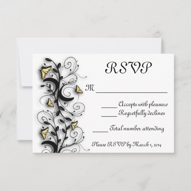 Convites Tema da Borboleta (Frente)