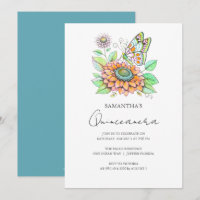Tema da Borboleta do Partido Quinceanera