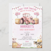 Tema da Fazenda do Trator Rosa