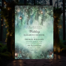 Convites Tema da Floresta Encantada de Casamento de Fairyta