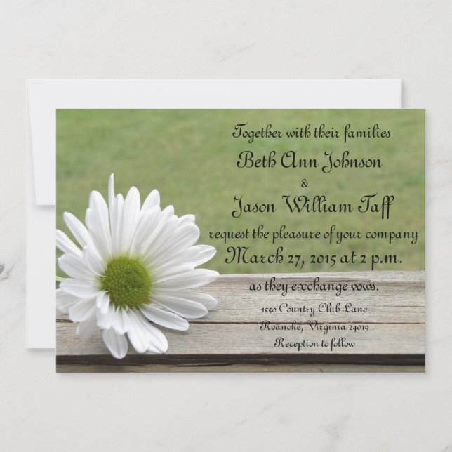 Convites Tema da margarida (Frente)