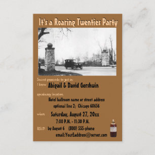 Convites Tema da proibição do Roaring 20's
