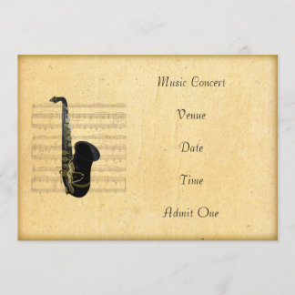 Convites Tema de Admissão de Música para o Saxofone