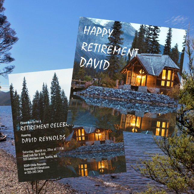 Convites Tema de Algodão de Parte de Aposentação com Nome (Criador carregado)