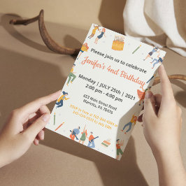 Convites Tema de Aniversário de Crianças Elegantes 