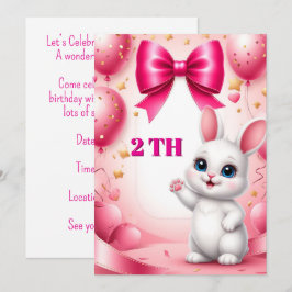 Convites Tema de Aniversário do Coelhinho Fofo 🐰
