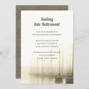Convites Tema de Aposentação de Navegação