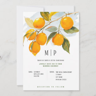 Convites Tema de aquarela laranja Cores brilhantes